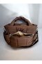 Women's Brown Speciale Quadrato Puffer Bag Shoulder Bag - 4
