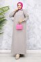 Basic Hijab Dress - Gray 2333