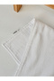 White Muslin-Towel Fabric Shoulder Cloth - 2