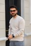 Men's Black Beige Claret Red Thessaloniki Crew Neck Knitwear Sweater Set of 3 - 3