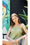Women's Green Floral Shorts Suit 10020