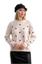 Women's Snowflake Embroidered Standard Size Sweater - 3