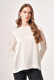 Long Ecru Blouse with Sleeve Detail - 2