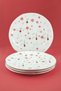 Christmas Carol 4 Pieces Porcelain Cake Plate