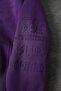 Men's Purple Embossed Print Hooded Oversize Sweatshirt - 5