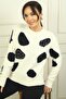 Women's Pearl Detailed Dalmatian Soft Sweater