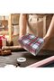 Italian Gift Wrapping Paper, White-Navy Plaid Wrapping Paper, No-089F, 70X200Cm - 4