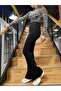 Women's Black High Waist Flared Jeans - 2