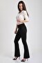 Ganikus Women's Black High Waist Flared Jeans Denim Pants