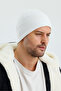 Men's White Thermal 100% Cotton Soft 2 Style in 1 Beret Premium Cuts Series - 7