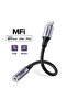 كابل Lightning Connector Jack 3.0 من الألومنيوم المضفر 10 سم - أسود - 3