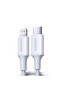 كابل USB-C إلى Lightning M/M بغطاء مطاطي بطول 2 متر - أبيض