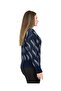 Navy Blue Crew Neck Running Sweater - 5