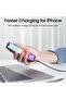 كابل شحن ومزامنة بيانات مضفر من الألومنيوم من USB إلى Lightning بطول 1 متر - أسود - 4
