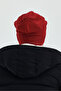 Men's Burgundy Thermal 100% Cotton Soft 2 Style in 1 Beret Premium Cuts Series - 5
