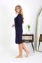 Cotton Home Dress Tunic Nightgown Navy Blue 13132 - 2