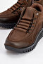 Women's Comfort Half Ankle Zippered Casual Boots Real Leather Hj 18810Z Nubuck Brown - 3