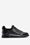 Men's Surrey Thick Sole Casual Shoes Real Leather Hj 24815m Black