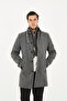 Men's Cashmere Thick Coat Overcoat Standard Fit with Rib Collar