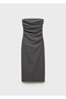 Trägerloses, schmal gestreiftes Kleid - 3