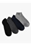 Set of 4 Booties Socks Basic Cotton Blend