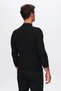 Slim Fit Black Ribbed Cotton Blended Half Fisherman Slim Fit Body Wrap Knitwear Sweater - 3