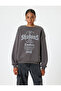 Oversize Sweatshirt Graffiti Printed Crew Neck Ribbed - 3