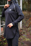Women's Diving Fabric Half Placket Zippered Jogger Tracksuit Sports Set - 7