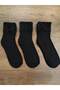 Women's Black 3 Pairs Special Wool Yarn Thick Winter Socks with Glitter - 4