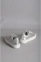 Select 377 genuine leather stone sneakers shoes silver - 5