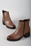 SELECT 240626 GENUINE LEATHER WOMEN HEELED BOOTS COFFEE