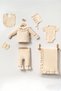 Rose Lace Collar Newborn Baby Girl 7 Piece Hospital Discharge Bodysuit Set with Blanket