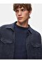 Basic Long Sleeve Navy Blue Shirt - 4