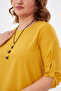 Stylish Large Size Blouse with Snap Detailed Necklace - 3