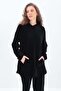 Black-Hooded Kangaroo Pocket Lycra Pants Suit