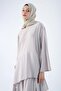 Stone-Asymmetric Cut Tunic and Wide Leg Trousers Suit - 5