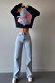 Lusia Blue Power Stretch Fabric Super High-Waist Relaxed Jeans Palazzo Pants - 3