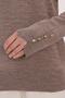 Mink-Sleeves Buttoned Sweater - 5