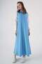 Blue-Zip Short Cardigan Sleeveless Dress Suit - 5