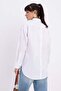White-Front and Back Button Shirt Tunic