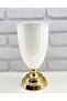 Modern Decorative Gold Leg White Vase Tabletop Accessory Decor - 5