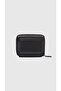 739 Unisex 100% Genuine Leather Zippered Wallet Card Holder Black - 3