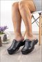 Black Color Orthopedic Sabo Doctor Slippers Nurse Slippers Cook Slippers - 5