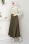 Belted Suede Mevlana Skirt Khaki Hm2607 - 2