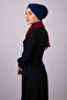 Navy Blue Practical Ready-To-Wear Hijab Bonnet with Honeycomb Gathered Detail 1204E_02 - 3