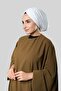 White Draped Casual Hijab Bonnet Sandy Drawstring 2315_42