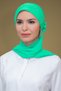 Water Green Practical Ready-To-Wear Hijab Bonnet Sandy Fabric Rose Embroidered Chiffon Scarf 1206A_32