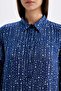 Regular Fit Pattern Viscose Long Sleeve Shirt Tunic D2777Ax24Hs - 5