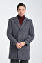 Plaid Patterned Men's Thick Cashmere Coat Regular Fit - 4