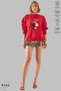 Unisex Long Sleeve Christmas Christmas Printed Crew Neck Hoodless Raster Oversize Sweatshirt - 2